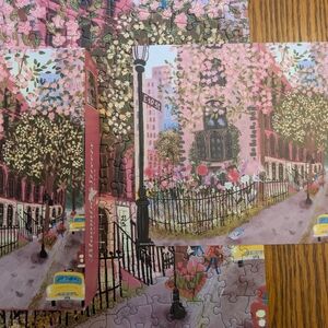 Galison 500 piece Blooming Streets Puzzle. EUC